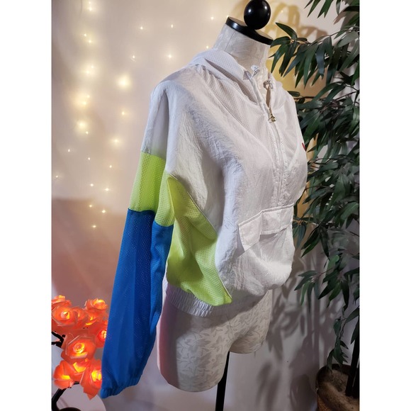 SET Champion Women's S Cropped Half Zip Colorblock Hooded Mesh Athletic - Picture 3 of 11